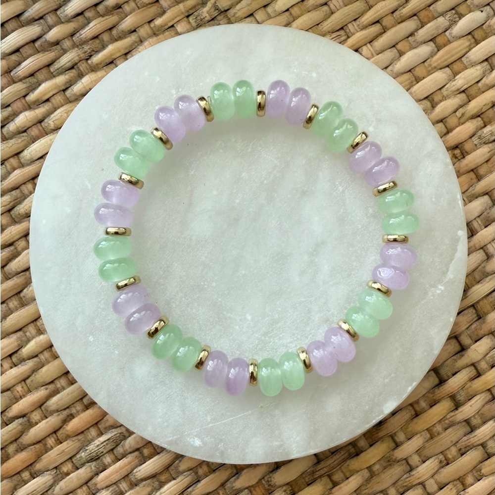 Pastel Glass Beaded Bracelet - Picture 2 of 7
